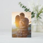 アドベンチャーの編集可能なカラー日付を保存 ポストカード (スタンド正面)