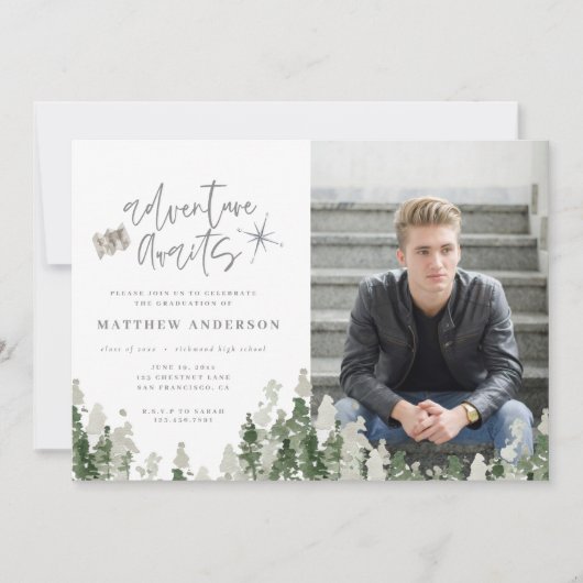 アドベンチャーは卒業写真の発表を待っている 案内状 (正面)