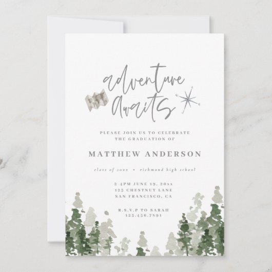 アドベンチャーは卒業写真の発表を待っている 案内状 (正面)