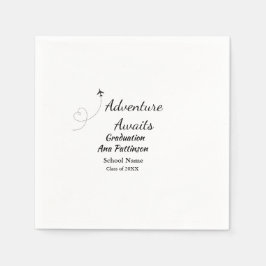 アドベンチャーは卒業式を待っているネームスクール年 スタンダードカクテルナプキン