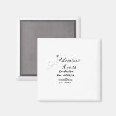 アドベンチャーは卒業式を待っているネームスクール年 マグネット (正面/裏面)