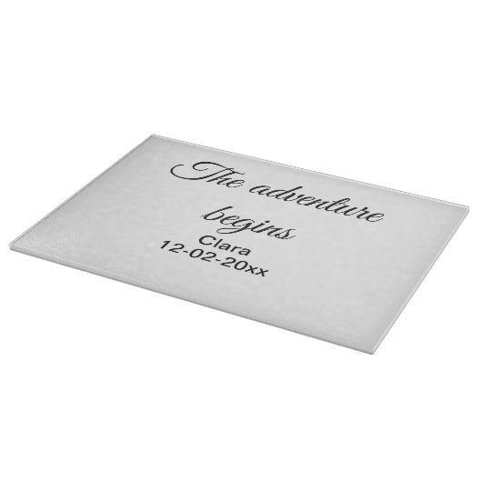 アドベンチャーは名前の追加の日付の年の場所を開始 カッティングボード (角)