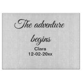 アドベンチャーは名前の追加の日付の年の場所を開始 カッティングボード (正面)