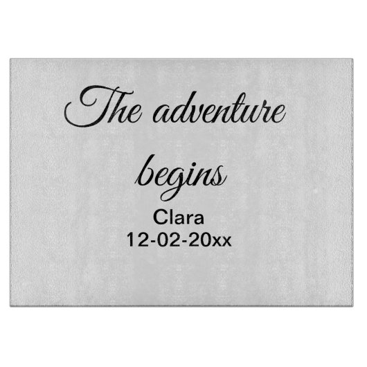 アドベンチャーは名前の追加の日付の年の場所を開始 カッティングボード (正面)