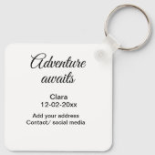 アドベンチャーは名前の追加の日付の年の場所を開始 キーホルダー (裏面)