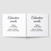 アドベンチャーは名前の追加の日付の年の場所を開始 ゲストブック (全面)