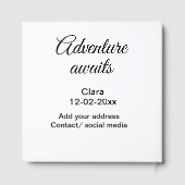 アドベンチャーは名前の追加の日付の年の場所を開始 ゲストブック (裏面)