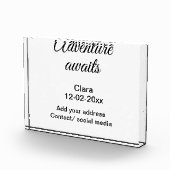 アドベンチャーは名前の追加の日付の年の場所を開始 フォトブロック (右)