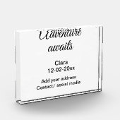 アドベンチャーは名前の追加の日付の年の場所を開始 フォトブロック (左)