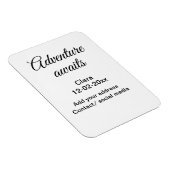 アドベンチャーは名前の追加の日付の年の場所を開始 マグネット (右側)