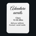 アドベンチャーは名前の追加の日付の年の場所を開始 マグネット<br><div class="desc">デザイン</div>