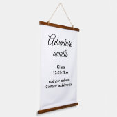 アドベンチャーは名前の追加の日付の年の場所を開始 吊り下げ型タペストリー (傾斜あり)