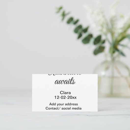 アドベンチャーは名前の追加の日付の年の場所を開始 名刺 (スタンド正面)