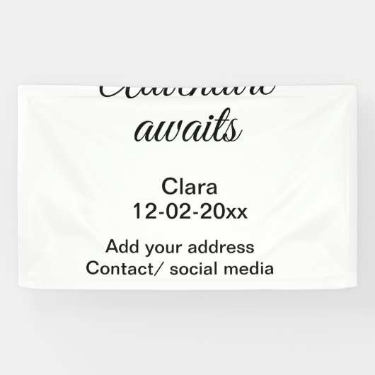 アドベンチャーは名前の追加の日付の年の場所を開始 横断幕 (横)