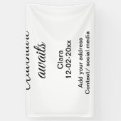 アドベンチャーは名前の追加の日付の年の場所を開始 横断幕 (縦)