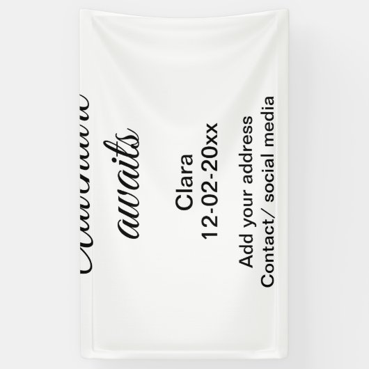 アドベンチャーは名前の追加の日付の年の場所を開始 横断幕 (縦)