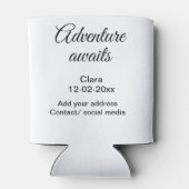 アドベンチャーは名前の追加の日付の年の場所を開始 缶クーラー (裏面)