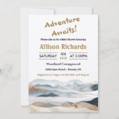 アドベンチャーは山岳自然のベビーシャワーインビを待つ 招待状 (正面)