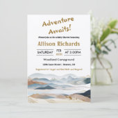 アドベンチャーは山岳自然のベビーシャワーインビを待つ 招待状 (スタンド正面)