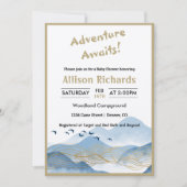 アドベンチャーは山岳金ゴールド線ベビーシャワーを待つ 招待状 (正面)