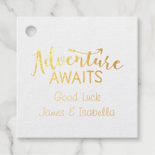 アドベンチャーは幸運を待パーソナライズされたつ フェイバータグ (正面)