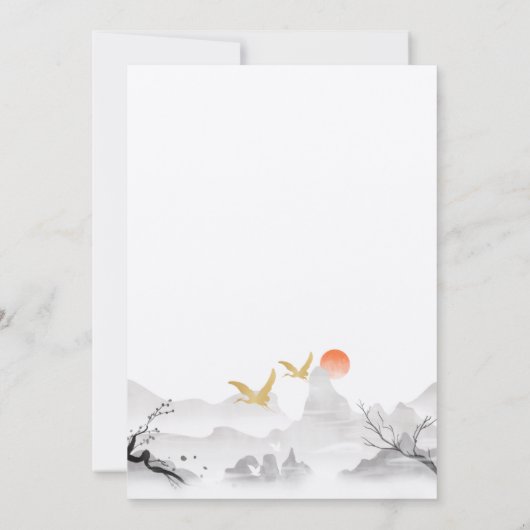 アドベンチャーは森の韓国インクベビーシャワーを待っている 招待状 (裏面)