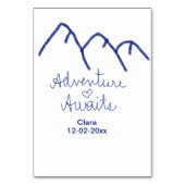 アドベンチャーは青い山のハート追加の名前 テーブルナンバー (裏面)