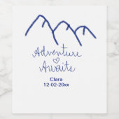 アドベンチャーは青い山のハート追加の名前 ワインラベル (シングルラベル)