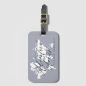 アドベンチャーは青い水のカラーワールドマップを待っている ラゲッジタグ (正面縦)