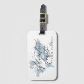 アドベンチャーは青い水のカラーワールドマップを待っている ラゲッジタグ (正面縦)