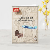 アドベンチャーをテーマにした誕生日カード カード (黄色い花)
