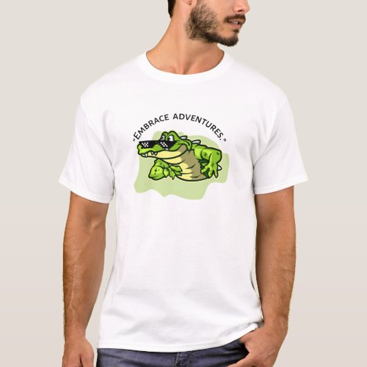 アドベンチャーを受け入れるココドリル Tシャツ (正面)
