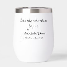 アドベンチャーを開始するブライダルシャワー追加の名前d