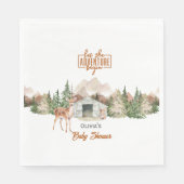 アドベンチャーアウィザードオレンジマウンテン赤ちゃんシャワー スタンダードランチョンナプキン (正面)