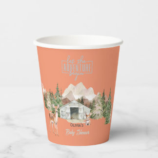 アドベンチャーアウィザードオレンジマウンテン赤ちゃんシャワー 紙コップ