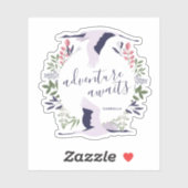 アドベンチャーアウェイズウォーターカラーバードとリース シール (シート)