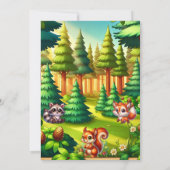 アドベンチャーアウェイズウッドランドキツネボーイズベビーシャワー 招待状 (裏面)