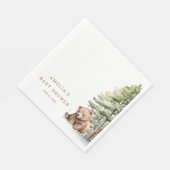 アドベンチャーアウェイズウッドランドテディベア スタンダードランチョンナプキン (角)