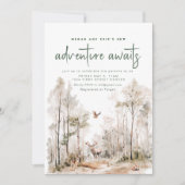 アドベンチャーアウェイズウッドランドベビーシャワー招待状 招待状 (正面)