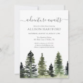 アドベンチャーアウェイズウッドランドベビーシャワー招待状 招待状 (正面)