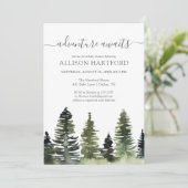 アドベンチャーアウェイズウッドランドベビーシャワー招待状 招待状 (スタンド正面)