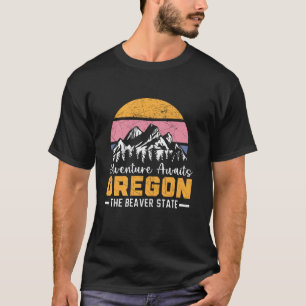 アドベンチャーアウェイズオレゴンThe Beaver州USAアメリ Tシャツ