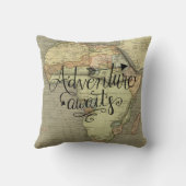 アドベンチャーアウェイズオールドワールドマップ装飾用クッション クッション (裏面)