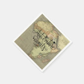 アドベンチャーアウェイズオールドワールドマップ スタンダードカクテルナプキン (角)