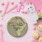 アドベンチャーアウェイズオールドワールドマップ ペーパープレート (パーティー)