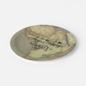 アドベンチャーアウェイズオールドワールドマップ ペーパープレート (アングル)