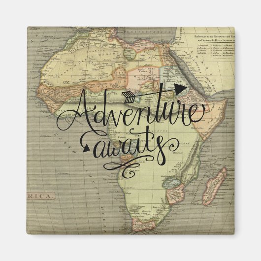 アドベンチャーアウェイズオールドワールドマップ マグネット (正面)