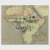 アドベンチャーアウェイズオールドワールドマップ ラッピングペーパー (フラット)