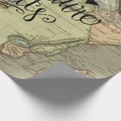 アドベンチャーアウェイズオールドワールドマップ ラッピングペーパー (角)