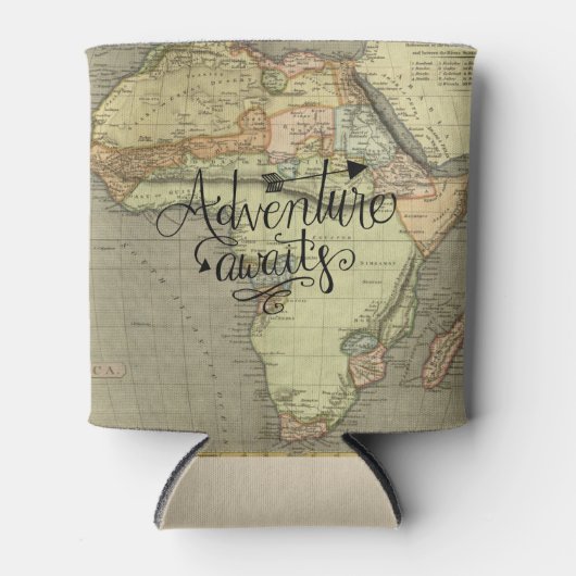 アドベンチャーアウェイズオールドワールドマップ 缶クーラー (正面)